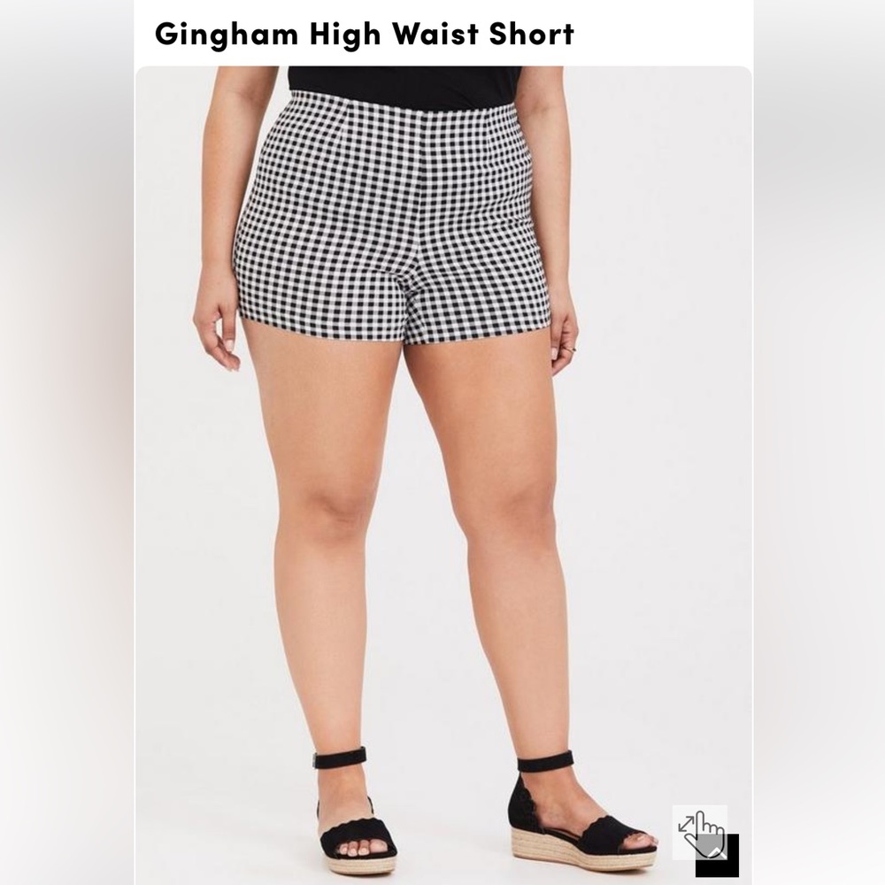 Torrid Gingham Retro High Waist Shorts 22